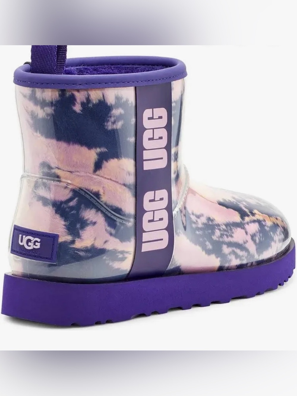 UGG CLASSIC CLEAR MINI MARBLE WATERPROOF BOOTS SIZE SIZE 10